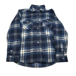 Freedom Foundry Flannel Shirt Mens Medium Blue Plaid Long‎ Sleeve Button Up